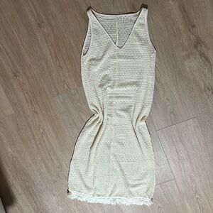 Cream knit coverup